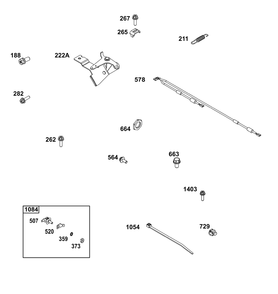 Controls Group Diagram and Parts List for 358447-0112-01 200000 - 399999 Briggs and Stratton Engine
